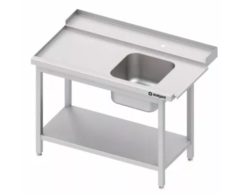 loading table (L) with slope, one sink, without shelf for STALGAST 900x750x880 mm welded Iekraušanas galds (l) ar slīpumu, viena izlietne, bez plaukta priekš stalgast 900x750x880 mm metināts, Stalgast, 9810137090S