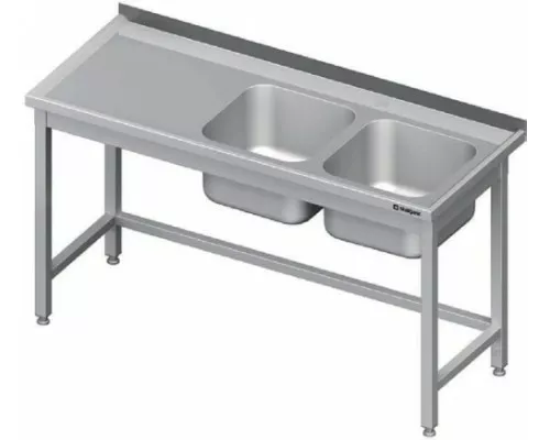 table with three sinks right, without shelf 1500x600x850 mm Table with three sinks right, without shelf 1500x600x850 mm, Stalgast, 981116150