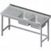 Table with three sinks right, without shelf 1500x600x850 mm, Stalgast, 981116150