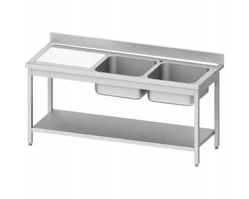 table with three sinks right, without shelf 1500x600x850 mm Table with three sinks right, without shelf 1500x600x850 mm, Stalgast, 981116150