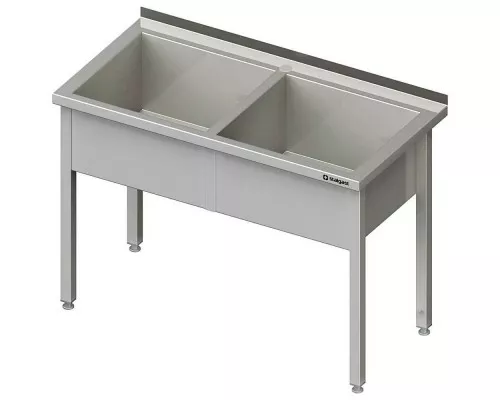 double deep pot sink; welded 1500x600x850 mm h=300 mm Double deep pot sink; welded 1500x600x850 mm h=300 mm, Stalgast, 981376150