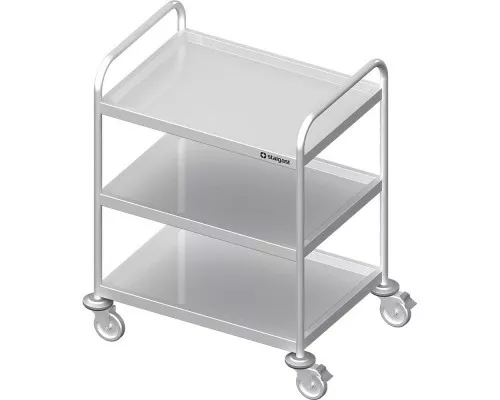 wózek kelnerski trzypółowy 800x600x950 mm Viesmīļa ratiņi ar trim plauktiem 800x600x950 mm, Stalgast, 982036080