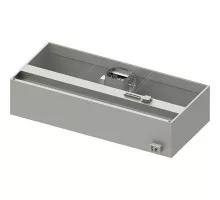Wall-mounted box-shaped hood economic with b filter, e1 fan and light 1000x900x450 mm, Stalgast, 984060910