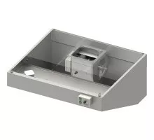 Wall-mounted angled hood economic with b filter, e3 fan and light 1600x900x550 mm, Stalgast, 984140916