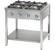 Плита газовая свободно стоящая 900 - 4-х комфорочная с полкой 36kw - g30 (пропан-бутан), Stalgast, 999553
