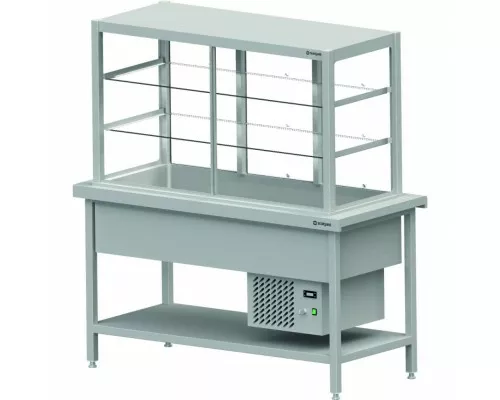 stanowisko z witryną chłodniczą 1570x735x1680 mm Stāvvads ar dzesēšanas displeju, ss tips, 1570x750x1680 mm, Stalgast, ST114151