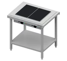 Station with a ceramic heating plate 2xgn 1/1, type ss, 920x750x880 mm