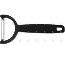 Ypso Peeler, serrated, double-edge, black