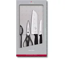 Swiss classic, virtuves komplekts, 4 gabali, melns, dāvanu kaste, Victorinox, 6.7133.4G