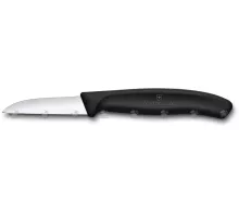 Swiss classic, paring knife, straight edge, 6 cm, black, Victorinox, 6.7303