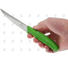 Swiss classic, нож для пиццы, волнистая кромка, 12 см, желтый, Victorinox, 6.7936.12L8