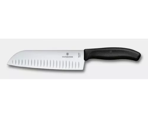 Swiss classic, нож сантоку, рифленая кромка, 17 см, черный, блистер, Victorinox, 6.8523.17B Victorinox 6.8523.17B Купить Swiss classic, нож сантоку, рифленая кромка, 17 см, черный, блистер, Victorinox, 6.8523.17B