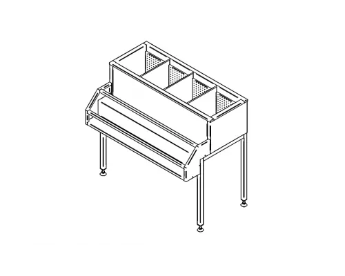 Ledus tvertne ar pudeļu plauktiem jvp-10, Inox baltic, JVP-10 Ledus tvertne ar pudeļu plauktiem jvp-10, Inox baltic, JVP-10