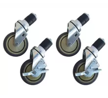WT SQ Wheels set of 4 - 2 with brakes - 4 Inch / 10.2 cm