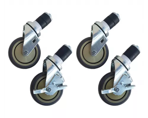 WT SQ Wheels set of 4 - 2 with brakes - 4 Inch / 10.2 cm WT SQ Wheels set of 4 - 2 with brakes - 4 Inch / 10.2 cm