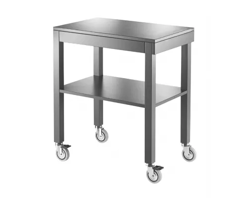 Modernā stila koka apkalpošanas ratiņi, 2 plaukti cm 70x45, krāsa granīta pelēka, Metalcarrelli, 6830G Modernā stila koka apkalpošanas ratiņi, 2 plaukti cm 70x45, krāsa granīta pelēka, Metalcarrelli, 6830G