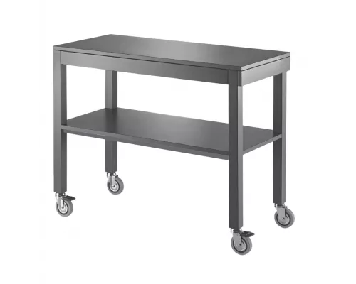 Modernā stila koka ratiņi, 2 plaukti cm 100x45, granīta pelēkā krāsā, Metalcarrelli, 6840G Modernā stila koka ratiņi, 2 plaukti cm 100x45, granīta pelēkā krāsā, Metalcarrelli, 6840G