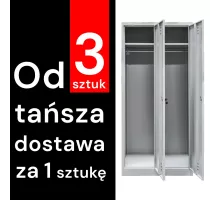 BHP apģērbu skapis J-80 2 durvju pelēks S-80 cm G-50 cm H-180 cm skrūvēts (palešu piegāde) N