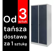 BHP apģērbu skapis J-80 ar 2 durvīm, pelēks/grafīta priekšpuse S-80 cm G-50 cm H-180 cm skrūvēts (paletes piegāde) N