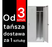 BHP apģērbu skapis J-80 2 durvju ar nodalījumiem pelēks S-80 cm G-50 cm H-180 cm skrūvēts (palešu piegāde) N