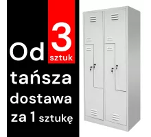 BHP apģērbu skapis J-80/L 4 durvis tips L pelēks S-80 cm G-50 cm H-180 cm izjaucams (palešu sūtījums) N