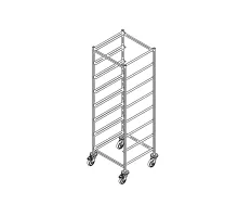 Тележка для 8 стоек для посудомоечных машин
