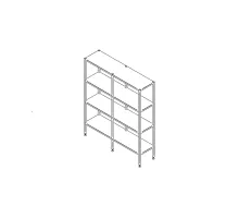 Grīdas plaukts ar četriem līmeņiem (1500-2900 mm), Inox baltic, PR/4 (1500-2900mm)