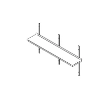 Настенная полка (1500-2400mm) сплошной, Inox baltic, SR (1500-2400mm) solid