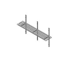 Настенная полка (1500-2400mm) pешетка, Inox baltic, SR (1500-2400mm) vented