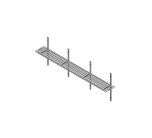 Настенная полка (2500-2900mm) pешетка, Inox baltic, SR (2500-2900mm) vented