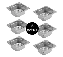 Gastronorm konteiners - 1/6 GN - 6.5 cm dziļš