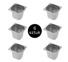Gastronorm konteiners - 1/6 GN - 15 cm dziļš